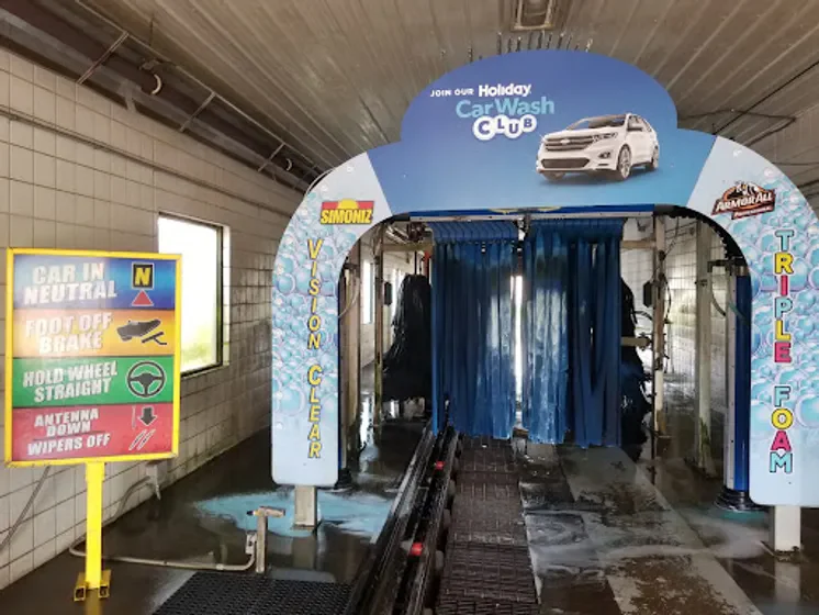 Inside a Holiday car wash tunnel, an SRP heating application